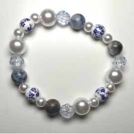 MISS CELTIC Bracelet - Blue Ceramic Pearl Creation