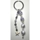 MISS CELTIC Keychain - Purple Ceramic Beads and Starfish