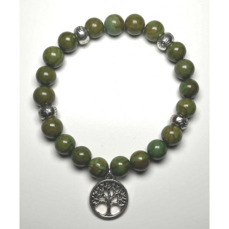 MISS CELTIC Bracelet, Green Aventurine Beads