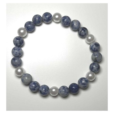 Bracelet MISS CELTIC Création Perles Naturelles Bleu