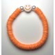 Petit Bracelet MISS CELTIC Création Smiley Perles Plates Oranges
