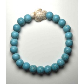 Bracelet MISS CELTIC Création Perles Turquoises et Tortue Marine