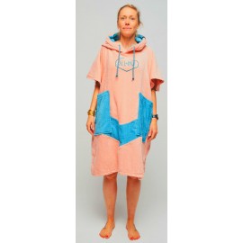 Poncho All-In V Beach Crew Coral Blue