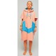 Poncho All-In V Beach Crew Coral Blue