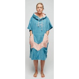 Poncho All-In V Beach Crew Blue Madame