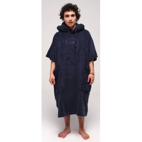 Poncho All In V Organic Bamboo Navy Blue