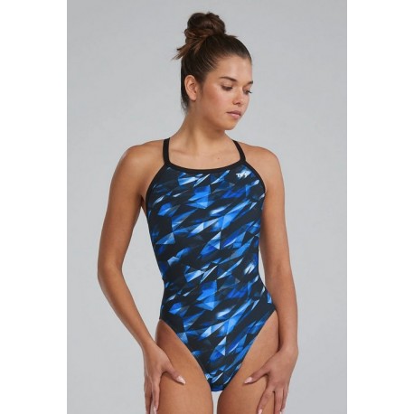 Maillot De Bain Femme une piece TYR Durafast Elite Diamondfit Triadic Blue