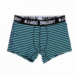 Male boxer L'Aise Breizh Veron Striped Jean Mint