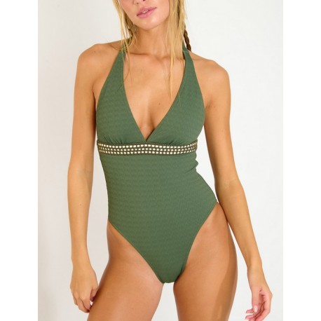 Maillot de Bain 1 Pièce Banana Moon Rosae Marany Kaki