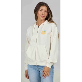 Sweat Femme SALTY CREW Simplicity Zip Off White