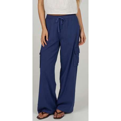 SALTY CREW Women's Lightweight Cargo Pants, Driftwood Navy