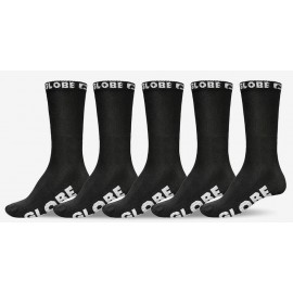 Pack of 5 Globe Blackout Crew Socks Black