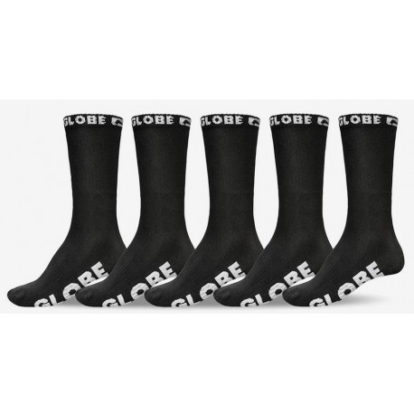 Pack de 5 Chaussettes Globe Blackout Crew Noir