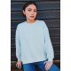 VOLCOM Women's Stone Soft Crew Neck Sweatshirt, Light Blue Acid