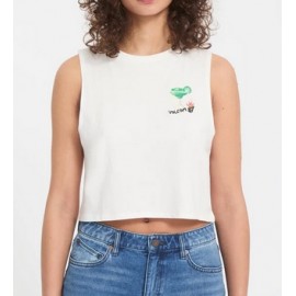 VOLCOM Women's Mickey Mason Off-White Tank Top