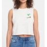 VOLCOM Women's Mickey Mason Off-White Tank Top
