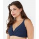 BARTS Solid Top Multifit Navy Swimsuit Top