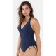 BARTS Solid Halter Navy One-Piece Swimsuit