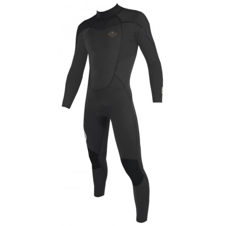 Combinaison Sooruz Homme Fly+ Back Zip 4/3mm Black