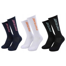 Pack de Trois Paires de Chaussettes Santa Cruz Strip Assorties