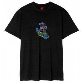 Santa Cruz Roskopp Screaming Five Black Tee Shirt