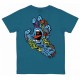 Santa Cruz Youth Roskopp Screaming Five Teal Tee Shirt Junior
