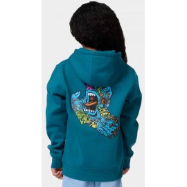 Santa Cruz Youth Roskopp Screaming Five Teal Sweatshirt