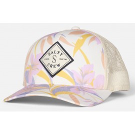 Salty Crew Sealine Retro Trucker Cap in Pink Skies