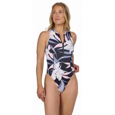 Maillot de Bain 1 Pièce SALTY CREW Bloomed Surf Suit Black