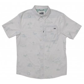 Men's Salty Crew Flagship UV Button-Up Shirt, White