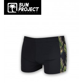 Maillot De Bain Boxer Homme SUN PROJECT Bande Noir Marcel