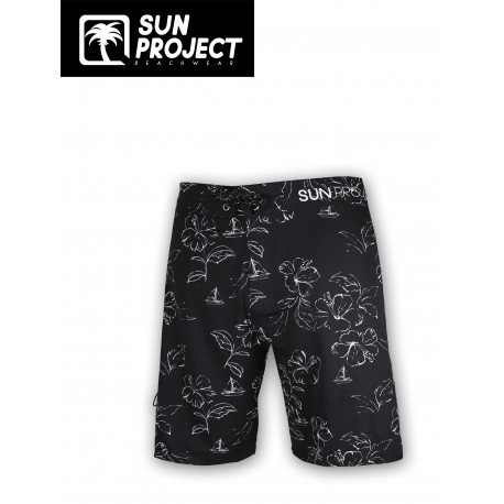 Boardshort Long Homme SUN PROJECT Nighstroll Noir