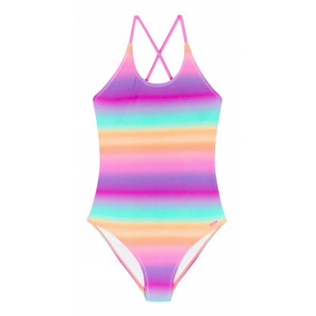 PROTEST PRTRainbow JR One-Piece Swimsuit - Shocking Orange