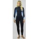 Combinaison O'neill Femme Bahia Back Zip 3/2mm Black Surfabstract Chambray Blue