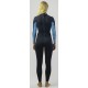 Combinaison O'neill Femme Bahia Back Zip 3/2mm Black Surfabstract Chambray Blue