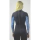 Combinaison O'neill Femme Bahia Back Zip 3/2mm Black Surfabstract Chambray Blue