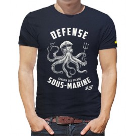 Tee Shirt Homme Stered Défense Sous-Marine Marine
