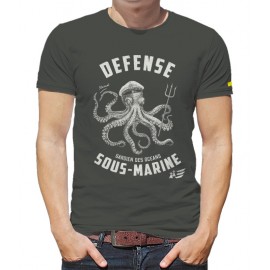 Tee Shirt Homme Stered Défense Sous-Marine Kaki Urban Chic