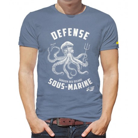 Men's T-Shirt Stered Underwater Defense Blue Denim