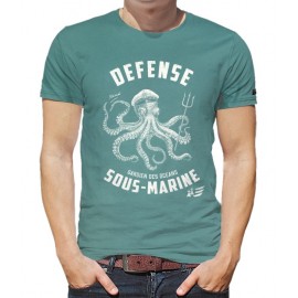 Tee Shirt Homme Stered Défense Sous-Marine Emeraude