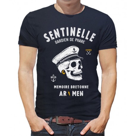 Men's Stered Sentinel Navy T-Shirt
