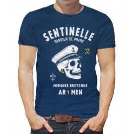 Men's Stered Sentinel Peony Blue T-Shirt