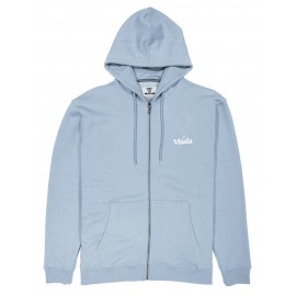 VISSLA Extra Strength Eco Faded Denim Zip-Up Hoodie