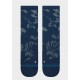 STANCE Flora Scan Mid Ribbed Crew Socks, Deep Teal