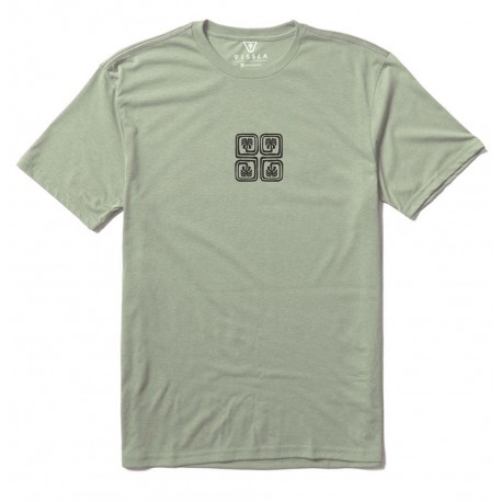 Tee Shirt Homme VISSLA Coast Comp Lite Eco Drirelease Light Sage Heather