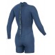 Women’s Sooruz Fly Long Sleeve Shorty Organic Oysterprene Back Zip 2/2mm Navy