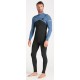 Combinaison Homme C-Skins NuWave Session Chest Zip 3/2mm Black Steel Blue X Lime