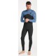 C-Skins NuWave Session Chest Zip 3/2mm Black Steel Blue X Lime Men Wetsuit