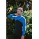 C-Skins NuWave Session Chest Zip 3/2mm Black Steel Blue X Lime Men Wetsuit