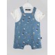 Ensemble 2 pièces Bébé Papylou FuntaoTee Shirt et Salopette Bleu